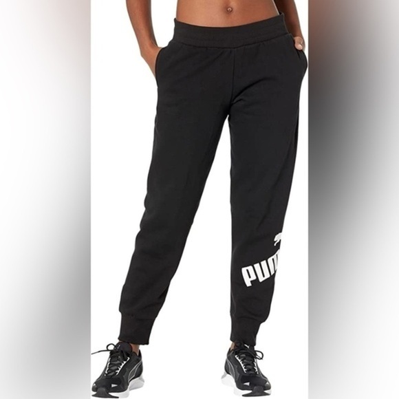 PUMA Big Logo Pants Fleece size small EUC - Picture 1 of 4